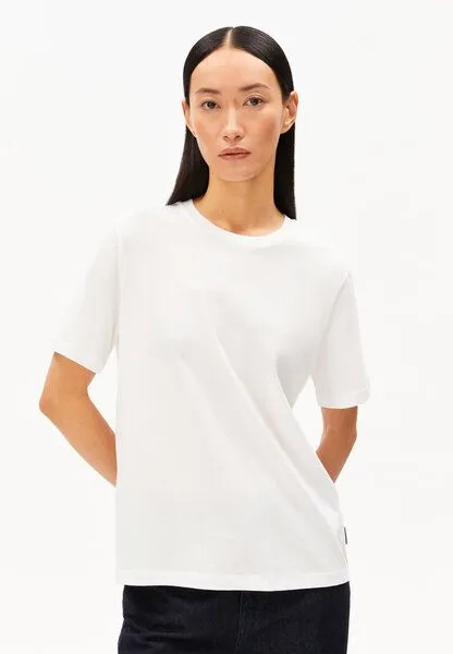 ARMEDANGELS ARMEDANGELS LUALAA Damen T-Shirt aus Bio-Baumwolle, White, – Produktbild 1 von 4