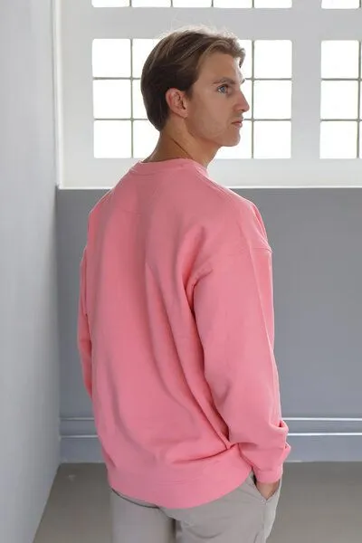 Kultgut Kultgut Biofair- SPORT ESSENTIALS CREW Sweatshirt - Ultraweich / For all Day, Rot (fresh flamingo), – Produktbild 3 von 4