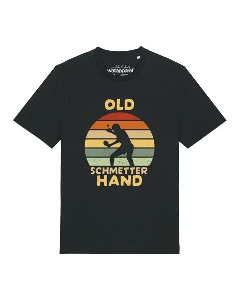 watapparel watapparel T-Shirt Unisex Old Schmetterhand, Black, – Produktbild 1 von 2