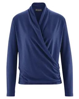 HempAge Hempage Damen vegan Langärmliges Top Attractive Night In Marineblau – Produktbild 1 von 1