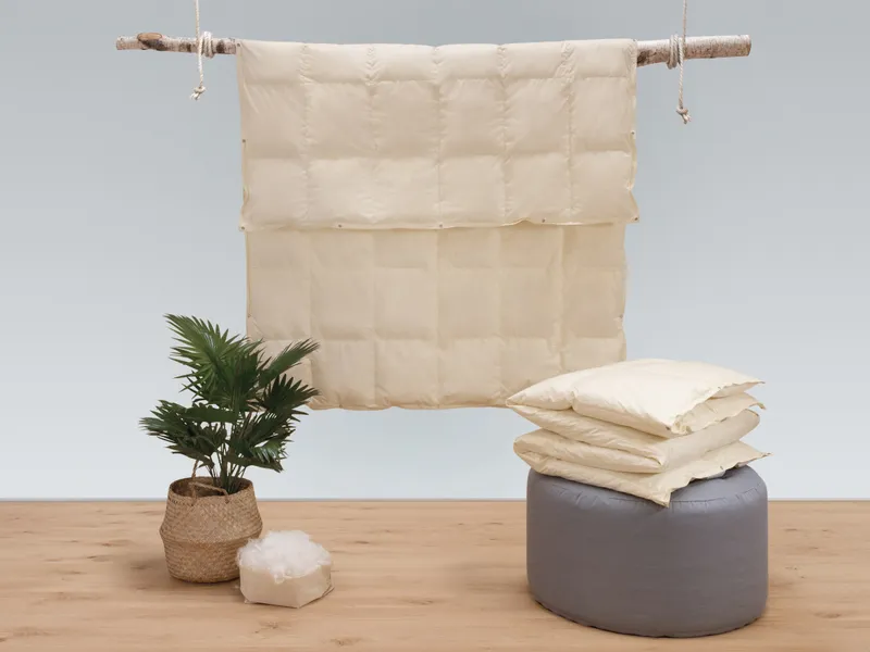 allnatura allnatura Daunen-Kombi-Bettdecke "Ansara" 135x200 cm, Weiß, – Produktbild 2 von 2