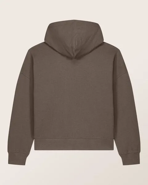 THE FACE OF ELEMENTS The Face of Elements Essential - Relaxed Boxy Fit Hoodie aus 100% Bio-Baumwolle, Mocha (braun), – Produktbild 1 von 4