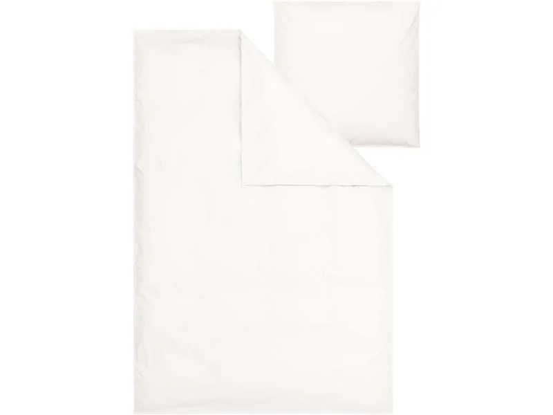 MELA Perkal Bettwäsche Set BHANU | von MELA | Fairtrade & GOTS zertifiziert, Naturweiss, – Produktbild 1 von 5