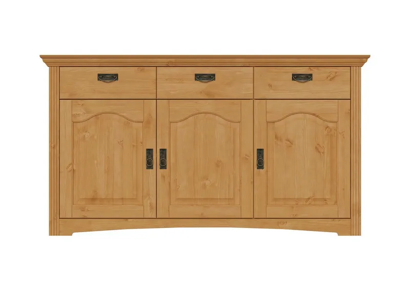 OTTO home Kommode Konrad, aus massiver Kiefer, Breite 156 cm, mit Schubladen, FSC®, Beige, – Produktbild 4 von 5