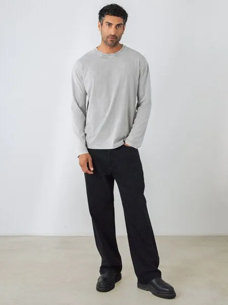 Honest Basics Honest Basics OG Langarmshirt aus Bio- und recycelter Baumwolle, Limestone, – Produktbild 2 von 4