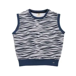 Walkiddy Kinder Pullunder GOTS zertifiziert, grau, Tiger-Optik, Bio-Baumwolle, weich – Walkiddy – Produktbild 1 von 1