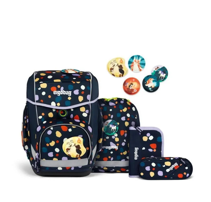 Ergobag Ergobag Schulranzen Cubo (5tlg., inkl. Sportbeutel, Federmäppchen, Schlampermäppchen, Kletties), Bärnsteinhöhle, – Produktbild 1 von 1