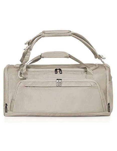 Halfar Halfar Sports Bag Outdoor Weekender Sporttasche 55 x 27 x 27 cm auch als Rucksack tragbar aus recyceltem Polyester, Beige, – Produktbild 1 von 4