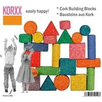 Kork Deko Kork-Deko Bauklötze aus Kork | KORXX Form C-Mix | 28-teilig | leise, leicht & natürlich! – Produktbild 1 von 1