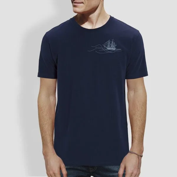 little kiwi little kiwi Herren T-Shirt, "Rückenwind", Blau, – Produktbild 1 von 3