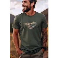 Kultgut Kultgut Biofair Shirt - Artdesign - Reine Biobaumwolle / Stardust, Naturgrün, – Produktbild 2 von 3