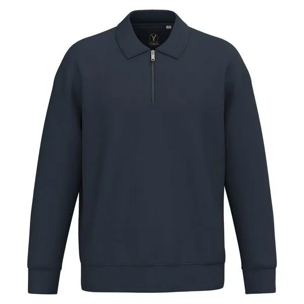 YTWOO YTWOO Unisex-Sweatshirt mit Zipper und Polokragen, Navy, – Produktbild 1 von 3