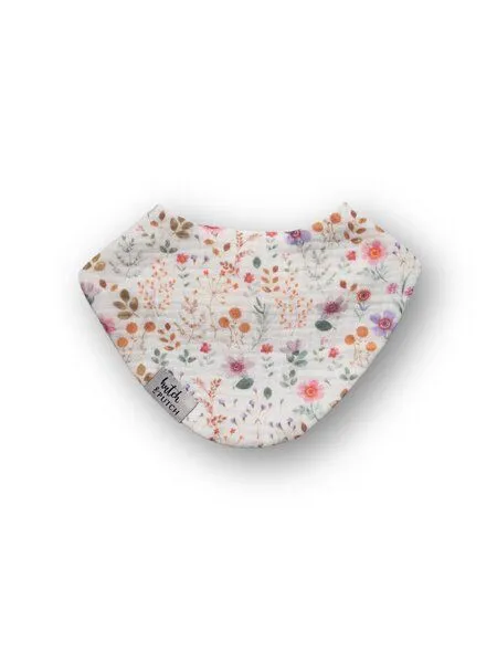 Hutch&Putch Hutch&Putch Musselin Lätzchen - Dreieckstuch mit Druckknopf für Baby (0-2 Jahre) aus 100% Bio-Baumwolle, Wildflower, – Produktbild 1 von 1
