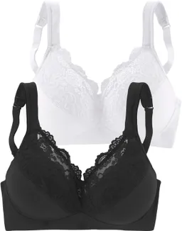 petite fleur by Lascana Bralette-BH weiß+schwarz – Produktbild 1 von 1