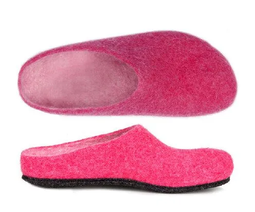 Gottstein Gottstein Magicfelt Filz Hausschuh aus 100 % Schurwolle (Merinowolle) Modell AN-709, Pink, – Produktbild 1 von 1