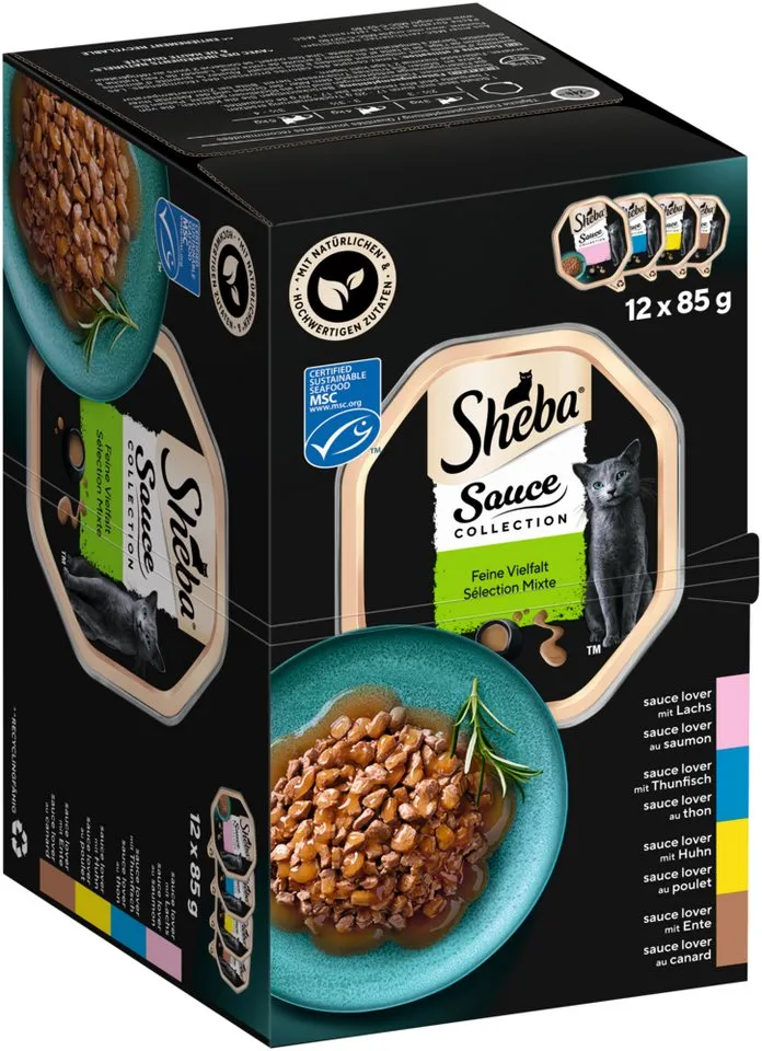 Sheba Sheba SHEBA® Schale Multipack Sauce Collection Feine Vielfalt MSC 12 x 85g, Nassfutter für: Katze – Produktbild 2 von 4