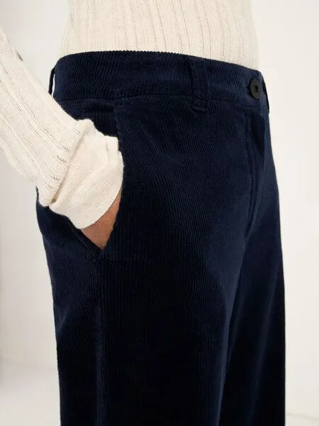 LANIUS LANIUS Kord Marlenehose (GOTS) aus Bio-Baumwolle, Midnight, – Produktbild 3 von 4