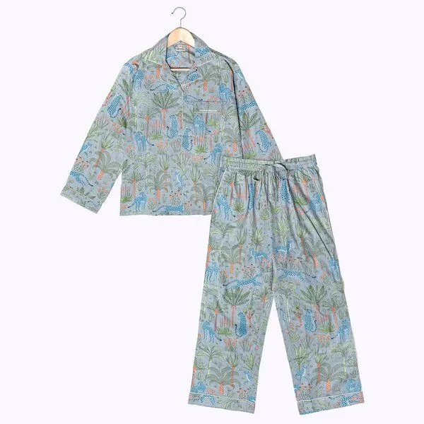 KIKOONI KIKOONI Baumwoll Pyjama "Sleepy K", Safari sky, – Produktbild 1 von 3