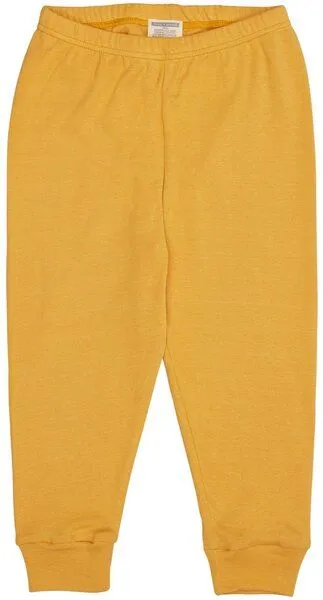loud + proud loud + proud Babys & Kinder Schlafanzug, Pyjama Uni aus Feinripp, GOTS-zertifiziert, Curcuma/gold, – Produktbild 3 von 4