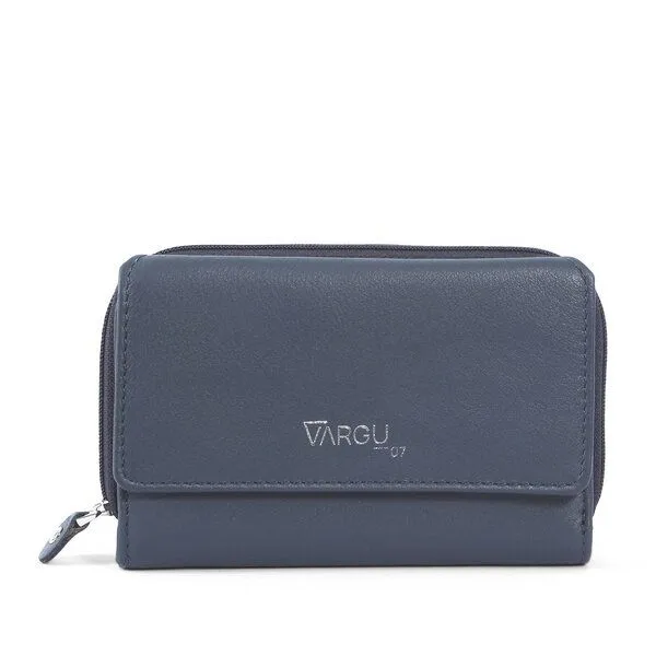 Vargu Vargu Echtleder Geldbörse NILA 1-A mono, Navy, – Produktbild 1 von 4