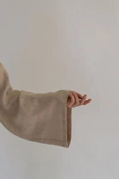 gust. gust. Kimono aus Leinen - Linen Kimono - 100% Bio-Leinen, Natural (natur), – Produktbild 3 von 4