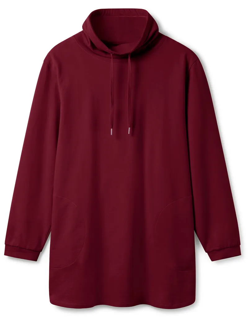 sheego Sweatshirt weinrot, Weinrot, – Produktbild 1 von 2