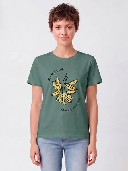 watapparel watapparel T-Shirt Frauen Living easy loving summer, Green bay, – Produktbild 2 von 2
