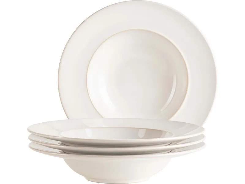 Mäser Mäser Pastateller Set 4-tlg. "Unico" Steinzeug, Weiß, – Produktbild 1 von 2