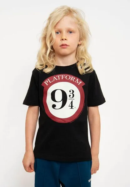 LOGOSH!RT LOGOSH!RT - Harry Potter - Hogwarts Express - Bio T-Shirt Print - Kinder, Schwarz, – Produktbild 3 von 4