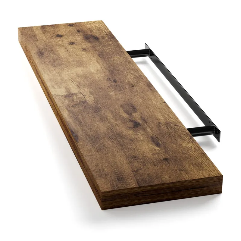 Casaria® Casaria Casaria Wandregal Schweberegal 90cm Eiche dunkel + Halterung – Produktbild 1 von 1