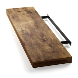 Casaria® Casaria Casaria Wandregal Schweberegal 90cm Eiche dunkel + Halterung – Produktbild 1 von 1