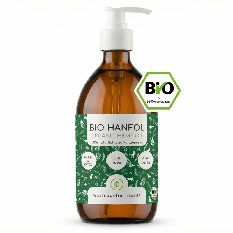 Wolfsbacher Natur Wolfsbacher Natur Bio Hanföl 500 ml – Produktbild 1 von 2