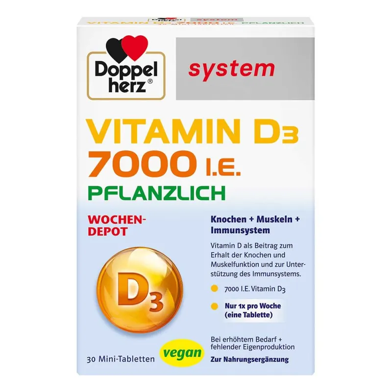 Doppelherz Doppelherz Vitamin D3 7000 I.e. Pflanzlich – Produktbild 1 von 1