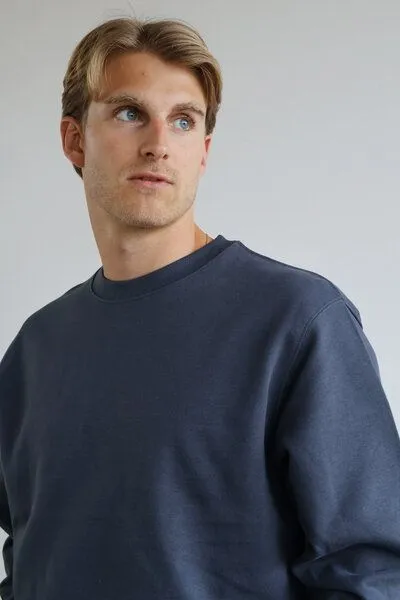 Kultgut Kultgut ProEarth Kollektion- Biofair hergestellt- Hochwertiger Sweaterpullover - For all day, Blaugrau, – Produktbild 2 von 4