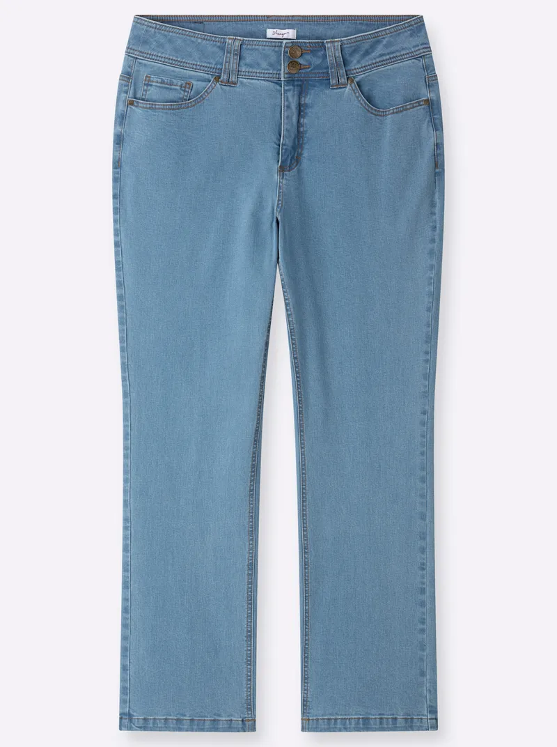 sheego Gerade Jeans blue-bleached, Blue-bleached, – Produktbild 2 von 2