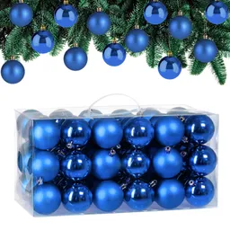 Casaria® Weihnachtskugeln Blau 54-tlg in matt & glänzend – Produktbild 1 von 1