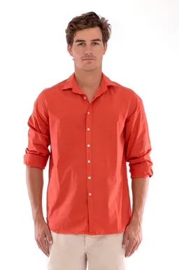 RAVENS VIEW IBIZA RAVENS VIEW IBIZA Herren vegan Hemd Phoenix Terracotta Orange – Produktbild 1 von 1
