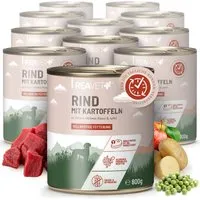 REAVET REAVET Hundenassfutter - Rind mit Kartoffeln an Erbsen-Möhren-Püree & Apfel | 12 x 800g – Produktbild 1 von 1