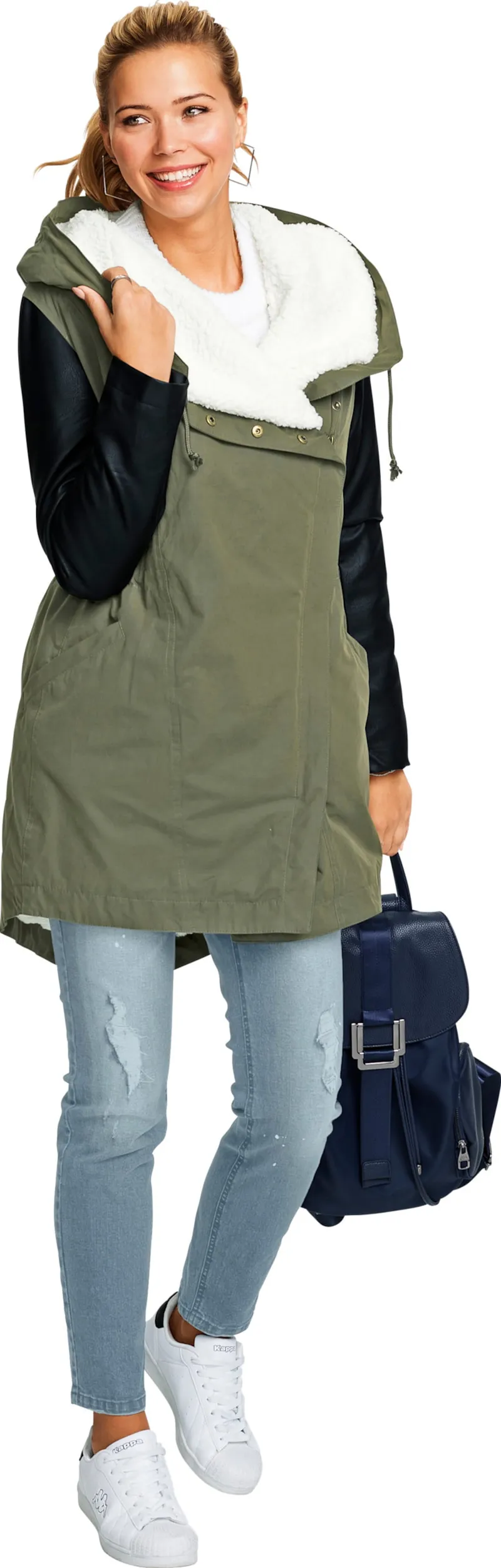 Witt Parka, Khaki-schwarz, – Produktbild 2 von 3