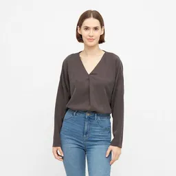 WiDDA berlin WiDDA berlin Langarm Bluse "BEATA" aus Tencel® in Dunkelgrau – Produktbild 1 von 1