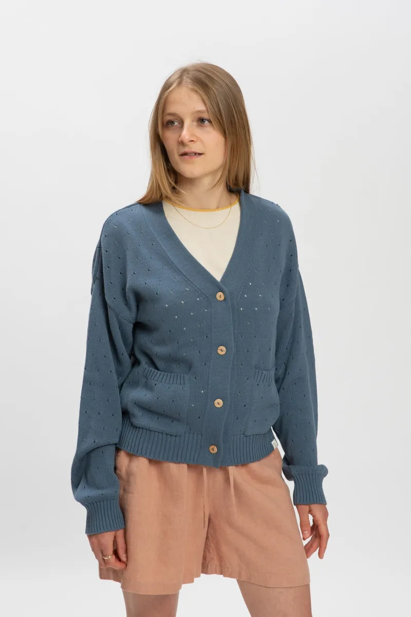 MATONA MATONA Damen vegan Frühling Strickjacke Robbe Blau, Dunkelblau, – Produktbild 2 von 2
