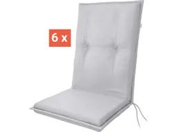 Doppler doppler Auflage "STAR" Midi, 6er-Pack, 110x48x6 cm, Polyester, grau – Produktbild 1 von 1