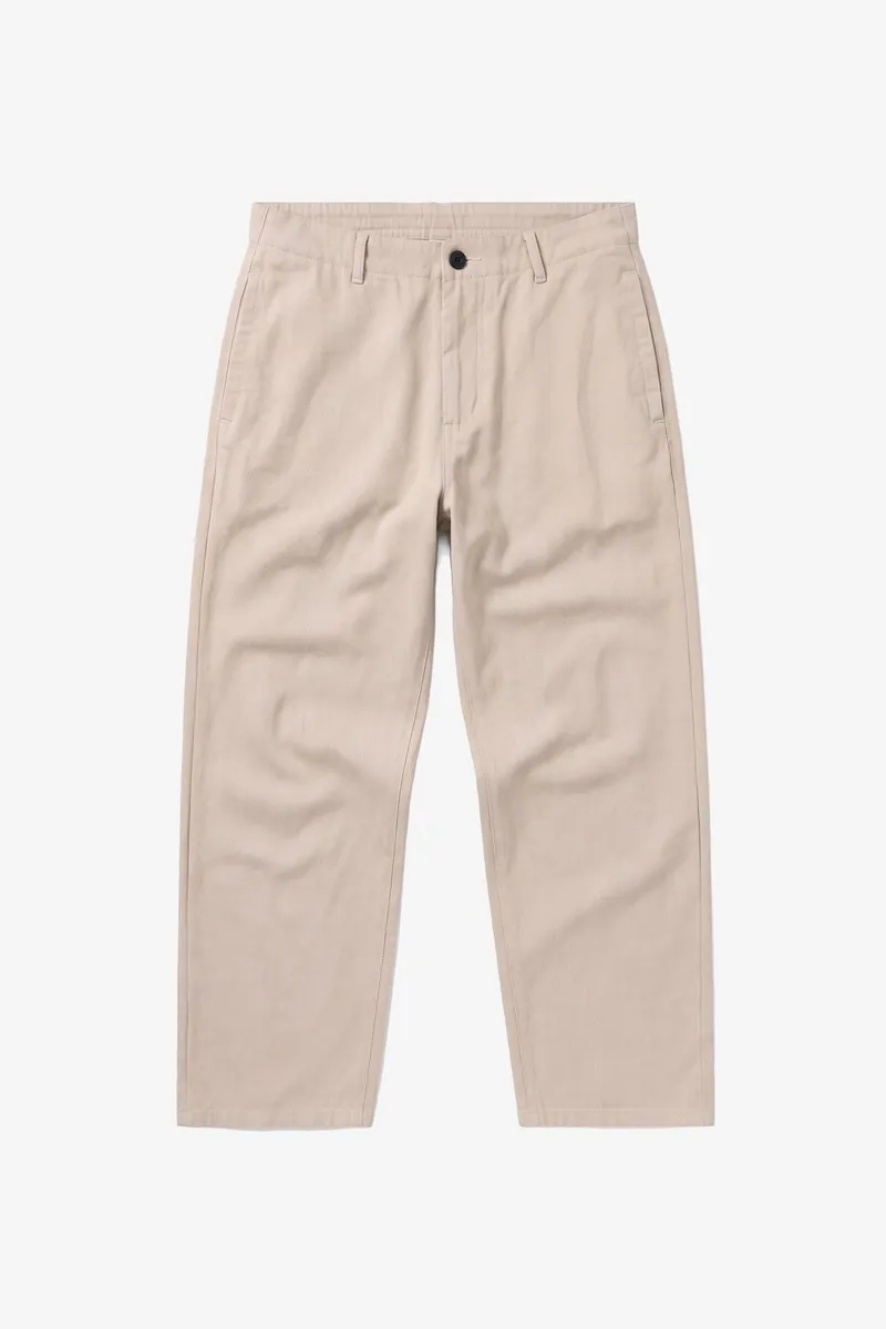 KnowledgeCotton Apparel KnowledgeCotton Apparel Damen vegan Hose Bloom Barrel Flanell Hellgrau, Grau, – Produktbild 1 von 2