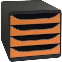 Exacompta Exacompta Schubladenbox "Iderama", DIN A4+, 4 Schubladen offen, orange – Produktbild 1 von 1