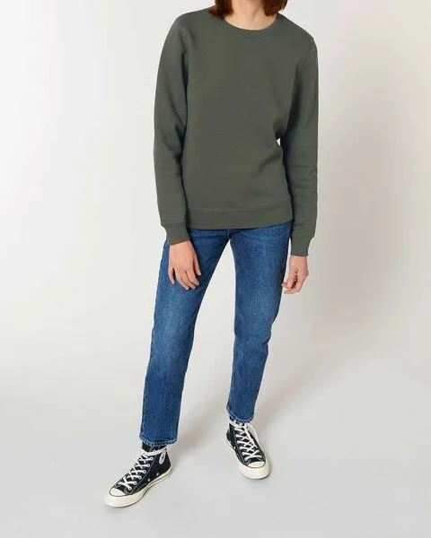 YTWOO YTWOO Unisex Sweatshirt | fairtrade & ökologisch, Khaki, – Produktbild 2 von 4
