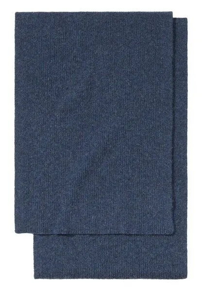 hessnatur hessnatur Strickschal aus Bio-Merinowolle mit recycelter Wolle und Bio-Baumwolle, Mitternachtsblau, – Produktbild 2 von 3