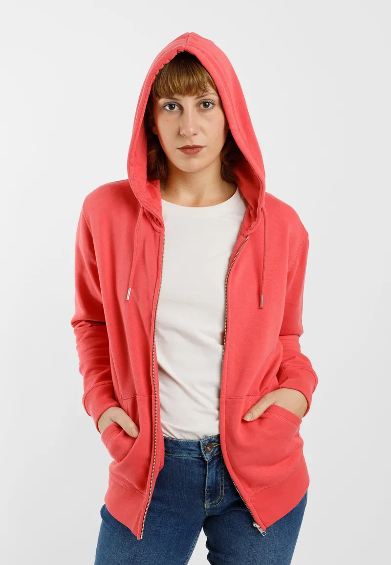 TORLAND TORLAND Herren vegan Zip Hoodie Connector Karminrot, Hellrot, – Produktbild 1 von 1