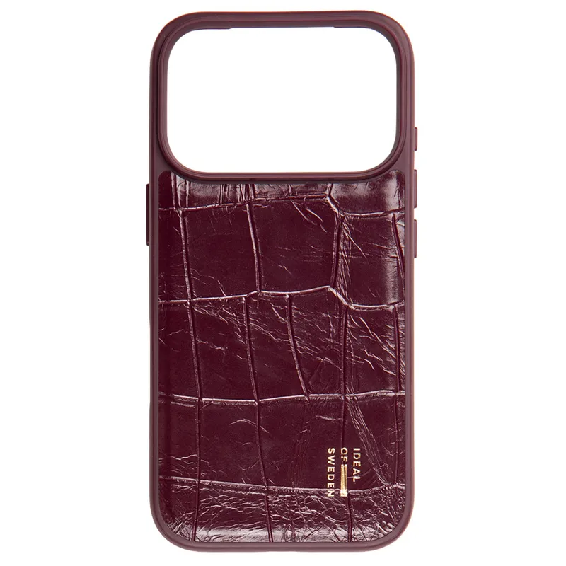 Ideal of Sweden iDeal of Sweden MagSafe-Hülle aus veganem Leder für das Apple iPhone 18 Pro Max / 17 Pro Max - Fine Wine Croco, Dunkelrot, – Produktbild 1 von 1
