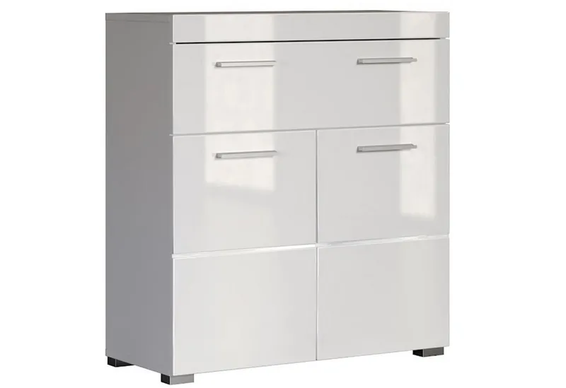 trendteam Badkommode Amanda, Badezimmerschrank Standschrank Badschrank Kommode, Weiß, – Produktbild 1 von 5