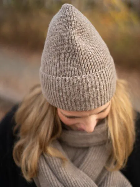 FUXBAU FUXBAU Merino Schal extra lang, Braunmeliert, – Produktbild 4 von 4